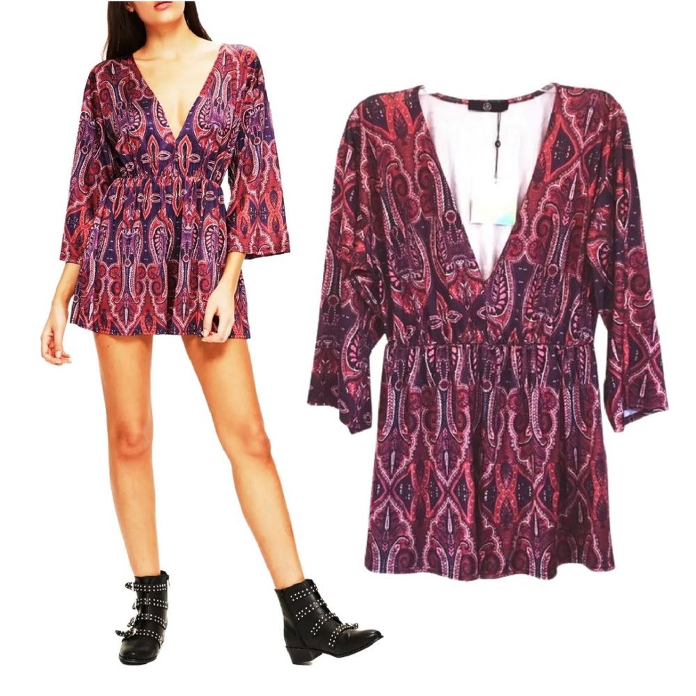 PAISLEY PRINT MISSGUIDED ROMPER